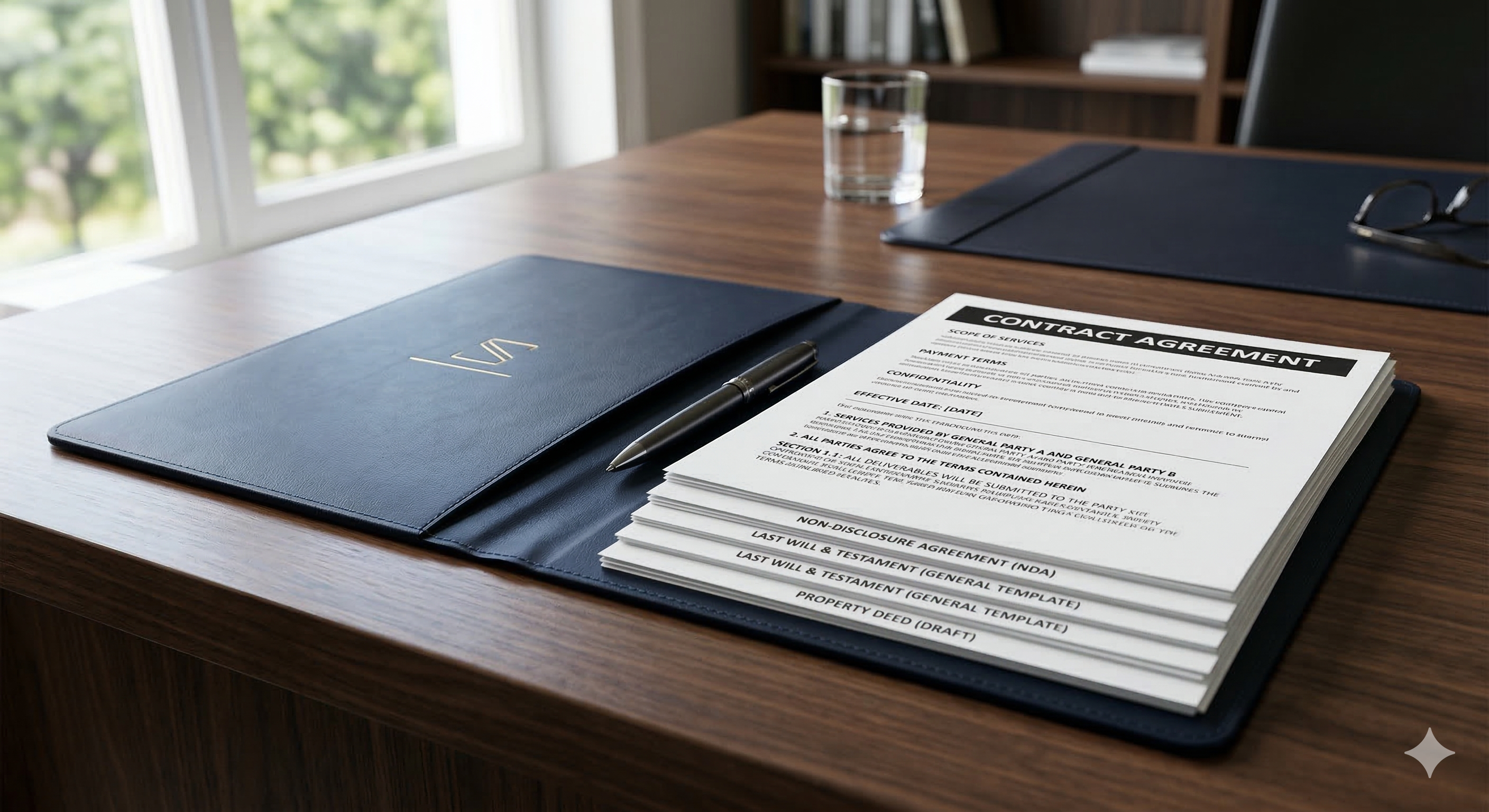 Professional Legal Document Desk